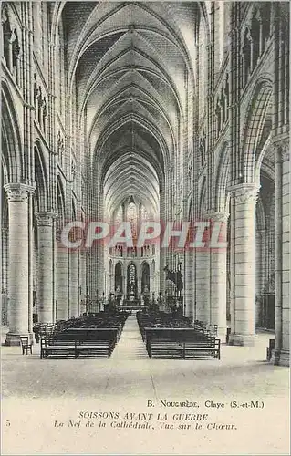 Ansichtskarte AK  Claye soissons avant la guerre La nef de la cathedrale