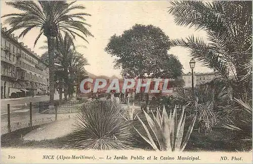 Cartes postales Nice Alpes maritimes le Jardin public et le casino municipal