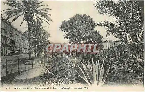 Cartes postales Nice le Jardin public et le Casino municipal