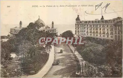 Cartes postales Nice Palais de la jetee promenade et l'hotel Ruhl