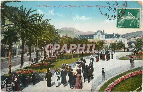 Cartes postales Nice le Jardin public et le Casino municipal