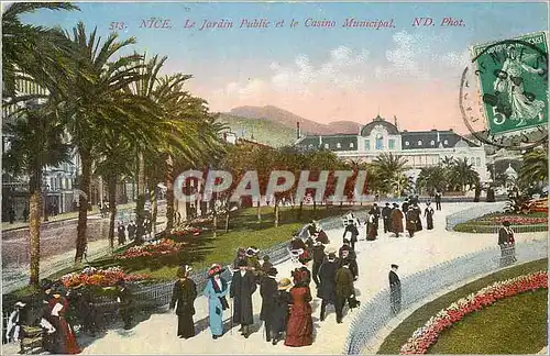 Cartes postales Nice le Jardin public et le Casino municipal