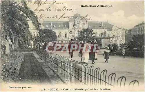 Cartes postales Nice Casino Municipal et les Jardins