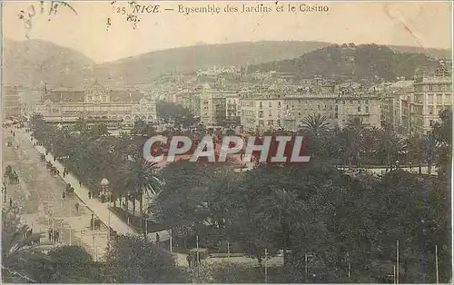 Cartes postales Nice Ensemble des Jardins et le Casino