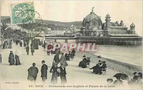 Cartes postales Nice Promenade des Anglais et Palais de la Jetee