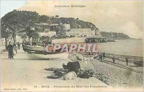 Ansichtskarte AK Nice Promenade du midi les ponchettes  Bateau