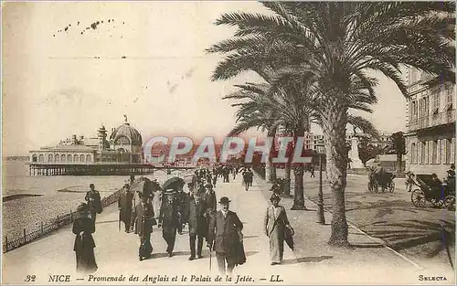 Cartes postales Nice la Promenade des Anglais et le Palais de la telée