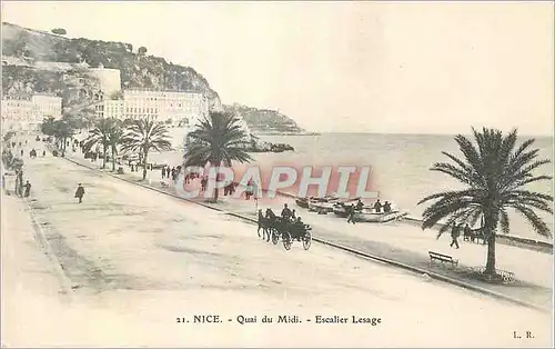 Cartes postales Nice Quai du midi escalier lesage