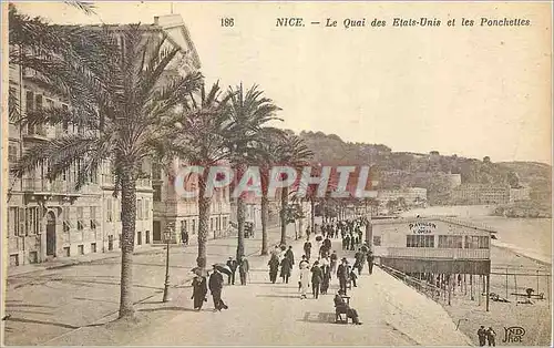 Cartes postales Nice Quai des Etats Unis et les Ponchettes