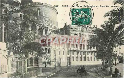 Cartes postales Nice Tour Bellandre et Escalier Lesage