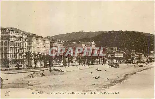 Cartes postales Nice le Quai des Etats Unis Jetee Promenade