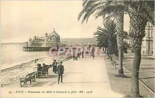 Cartes postales Nice Promenade du midi et Casino de la Jetee