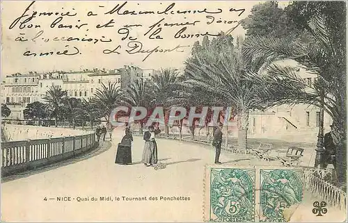 Cartes postales Nice Quai du midi le Tournant des ponchettes