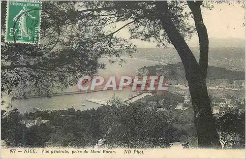 Cartes postales Nice vue prise de Mont Boron