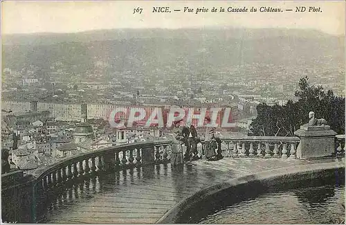 Cartes postales Nice vue prise de la Cascade du chateau