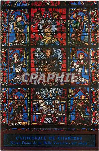 Ansichtskarte AK Cathedrale de Chartres Notre Dame de la Belle Verriere
