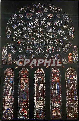 Cartes postales Cathedrale de Chartres Rose Nord (XIII siecle)