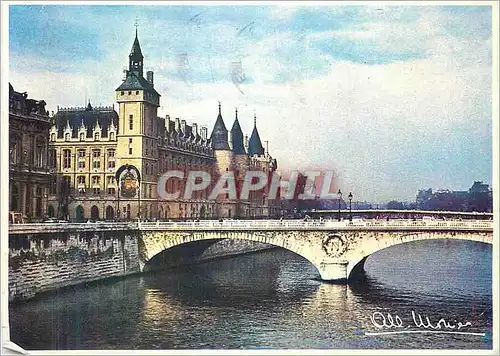 Cartes postales moderne Paris La Seine Le Palais de Justice et la Conciergerie