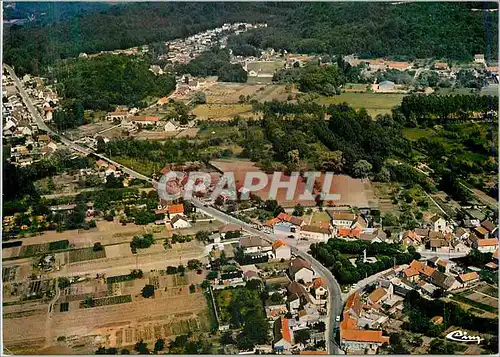 Moderne Karte Verneuil en Halatte (Oise)Vue generale aerienne
