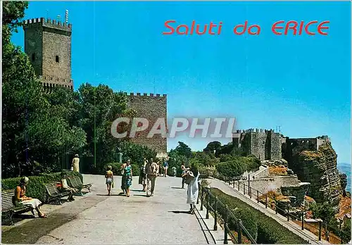 Moderne Karte Erice Chateau de Venus Tour medievale