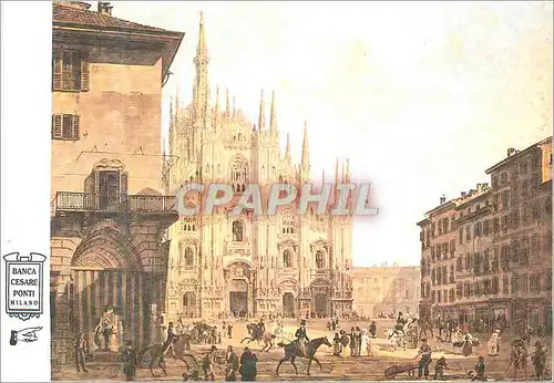 Cartes postales moderne Migliara (1785 1837)Milano Piazza de Duomo