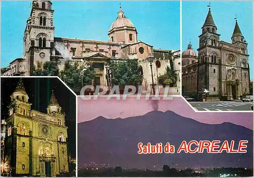 Cartes postales moderne Salutation de Acireale Cathedrale