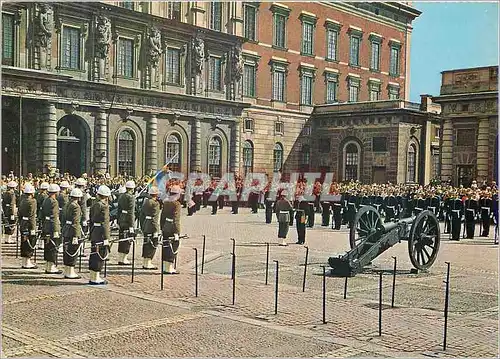 Moderne Karte The Royal Place Changing of the Guard Stockholm Militaria