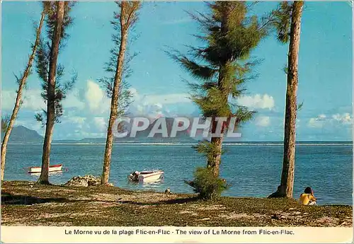 Cartes postales moderne Ile Maurice Le Morne vu de la plage Flic en Flanc