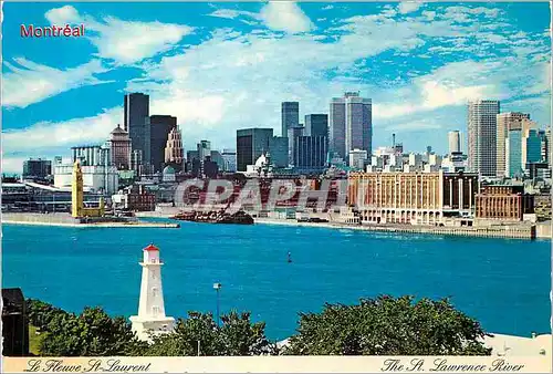 Cartes postales moderne Montreal le Fleuve St Laurent Au premier plan  la cour du vieux fort