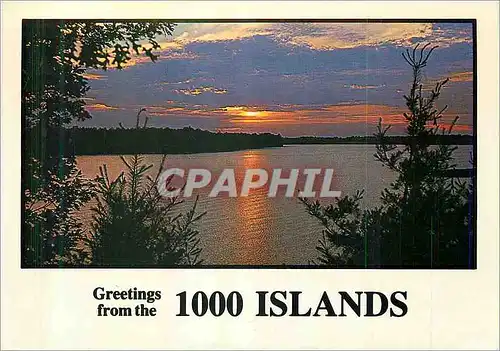 Moderne Karte Sunset on the 100� islands Canada