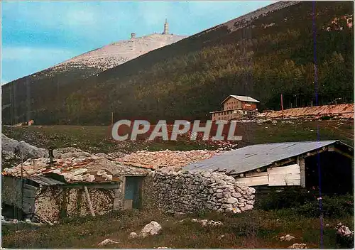 Moderne Karte Les Belles Images de Provence Le Chalet Liotard au Mont Serein avec la Bergerie et le sommet du