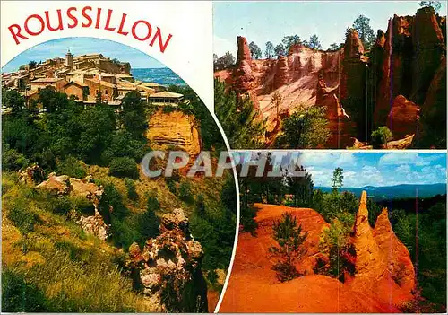 Cartes postales moderne Roussillon(Vaucluse)Vue generale Cirque des Aiguilles Pointes de Sainte Anne