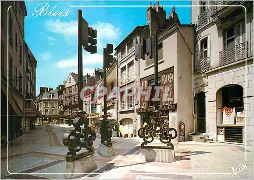 Moderne Karte Blois (Loir et Cher)La rue des Trois cles