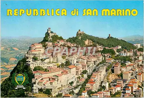 Moderne Karte Repubblica Di San Marion Les trois Tours et panorama