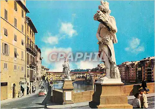 Cartes postales moderne Firenze Les statues du pont S Trinita