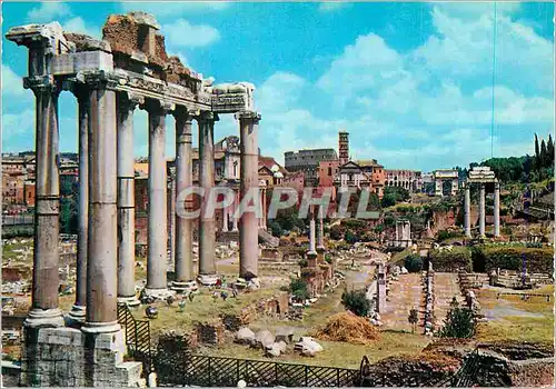Moderne Karte Roma Forum Romain Temple de Saturno