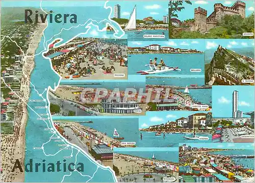 Moderne Karte Rivera Adriatica