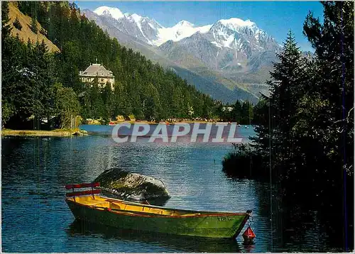 Cartes postales moderne Lac et station de Champex Valais avec le Grand Combin