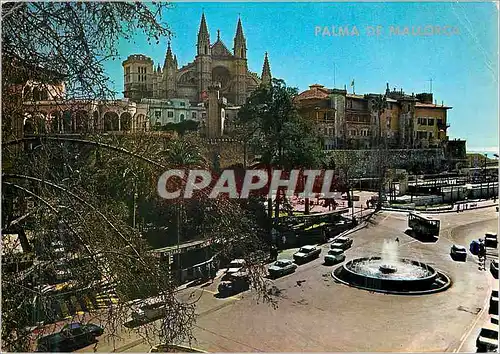 Cartes postales moderne Palma de Mallorca Catedral y palacio alundama