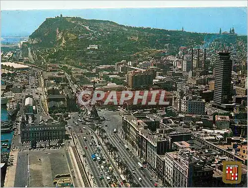 Cartes postales moderne Barcelona Promenade de Colon Vue aerienne