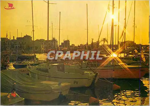 Cartes postales moderne Ampuriabrava (Costa Brava)Coucher du soleil Bateaux