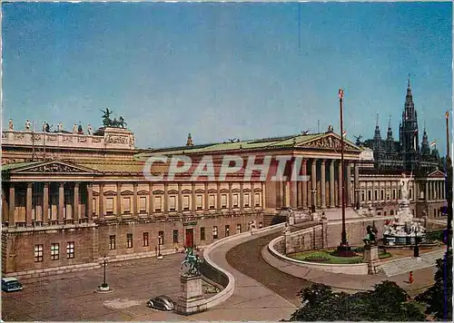 Cartes postales moderne Wien Parlement a l'arrier plan l'hotel de ville