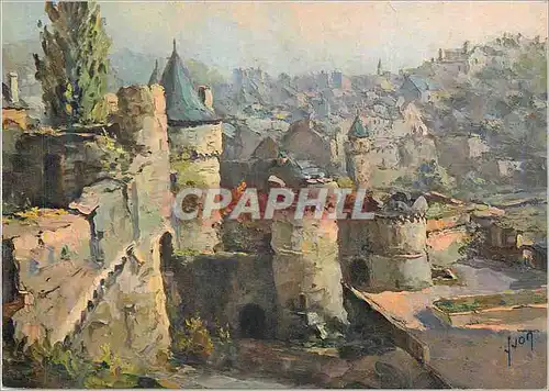 Moderne Karte Fougeres (Ille et Vilaine)Le Chateau Porte Notre Dame et la Ville Haute