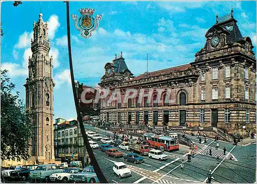 Cartes postales moderne Porto Portugal La tour de Clerigos et Gare de St Bento Autobus