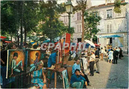 Cartes postales moderne Paris et ses Merveilles Maison des ptits boulots La butte Montmartre peintres place du Tertre