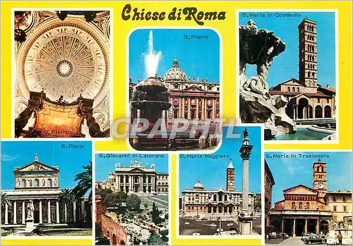 Moderne Karte Roma Chiese di Roma