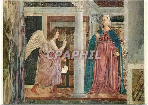Moderne Karte Arezzo Chiesa di S Francesco L'Annunciazione di Maria (Particolare)Annociation de Marie