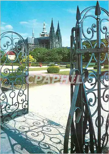 Cartes postales moderne Praga La cathedrale St Guy vue du Manege