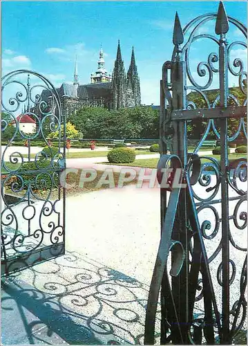 Cartes postales moderne Praga La cathedrale St Guy vue de Manege