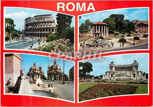 Cartes postales moderne Roma Colesseo Tempio di Vesta Piazza de Popolo Altare della Patria